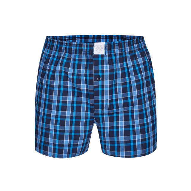 MG-1 Wijde boxershorts heren geweven katoen 5-pack blauw/zwart MG1-624-00 large