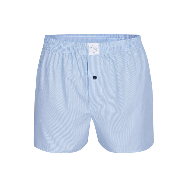 MG-1 Wijde boxershorts heren geweven katoen 5-pack blauw/zwart MG1-624-00 large