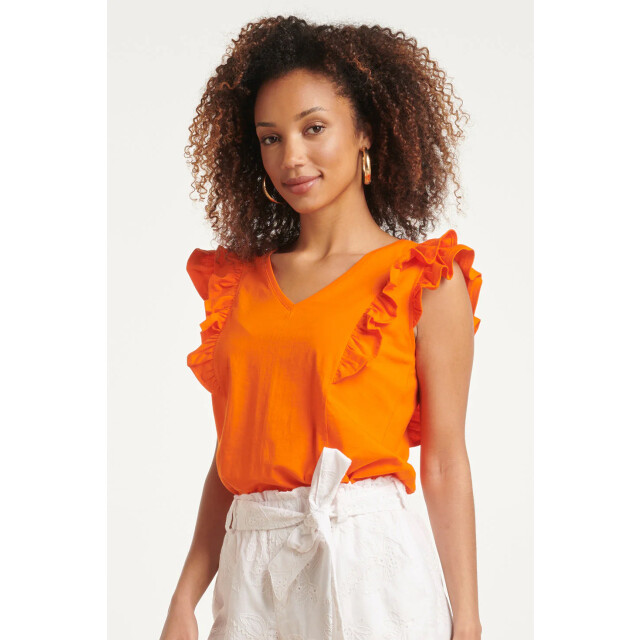 Smashed Lemon 24171 basic top met speelse dubbele ruches | 8720331249245 large