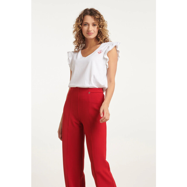 Smashed Lemon 24172 te top met speelse ruchesbloemenborduursel | 8720331249436 large