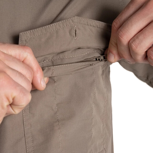 Craghoppers Expert kiwi overhemd met korte mouwen voor heren UTCG1756_pebble large