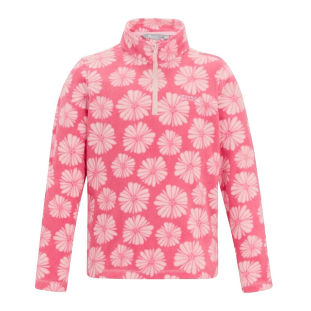 Regatta Hot shot ii bloemen fleece top voor kinderen/kinderen UTRG12879_pinkhaze large
