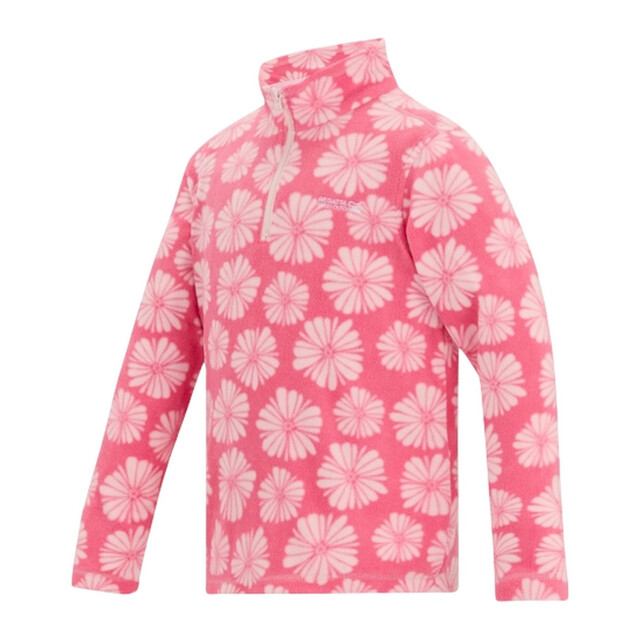 Regatta Hot shot ii bloemen fleece top voor kinderen/kinderen UTRG12879_pinkhaze large