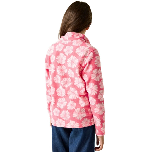 Regatta Hot shot ii bloemen fleece top voor kinderen/kinderen UTRG12879_pinkhaze large