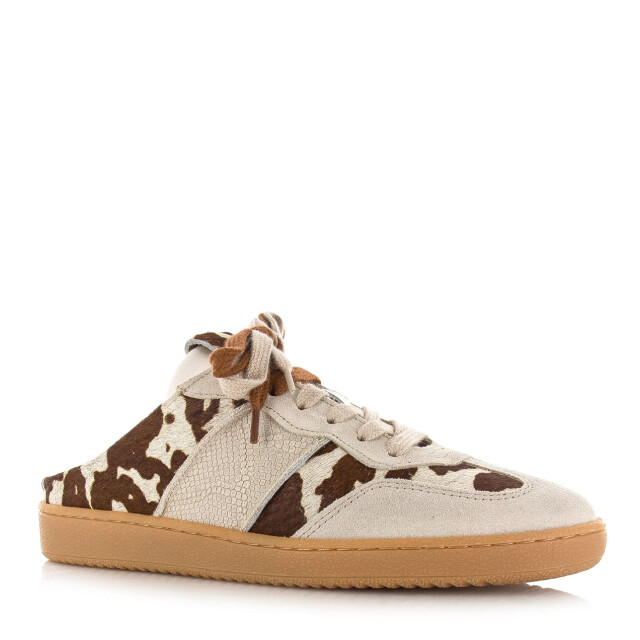 DWRS Label Dwrs nome cow hair on sand/off white lage sneakers dames B11850-02 8358 large