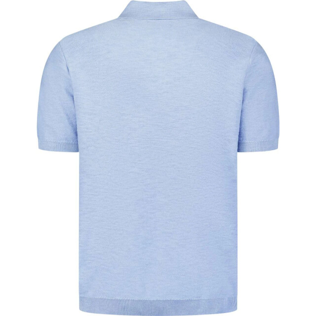 No Excess Pullover short sleeve polo slub blue 31240263SN-030 large