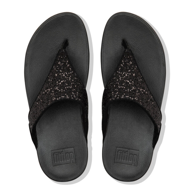FitFlop Fitflop™ lulu glitter slippers dames – comfort teenslippers FitFlop™ Lulu Glitter Slippers Dames – Zwart Comfort Teenslippers large
