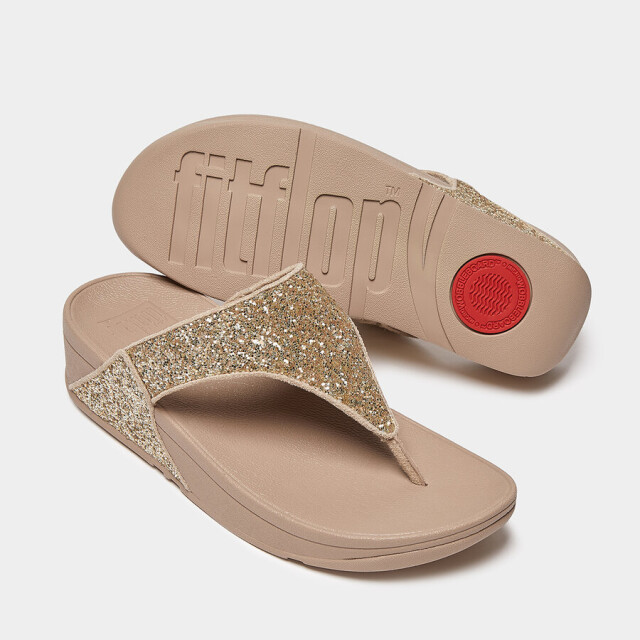 FitFlop Fitflop™ lulu glitter slippers dames – latte beige comfort teenslippers FitFlop™ Lulu Glitter Slippers Dames – Latte Beige Comfort Teenslippers large