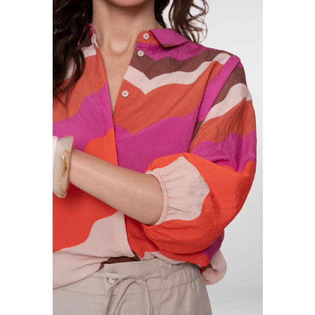 Geisha 63216-20 718 blouse ecru/brown/cassis 63216-20 718 large