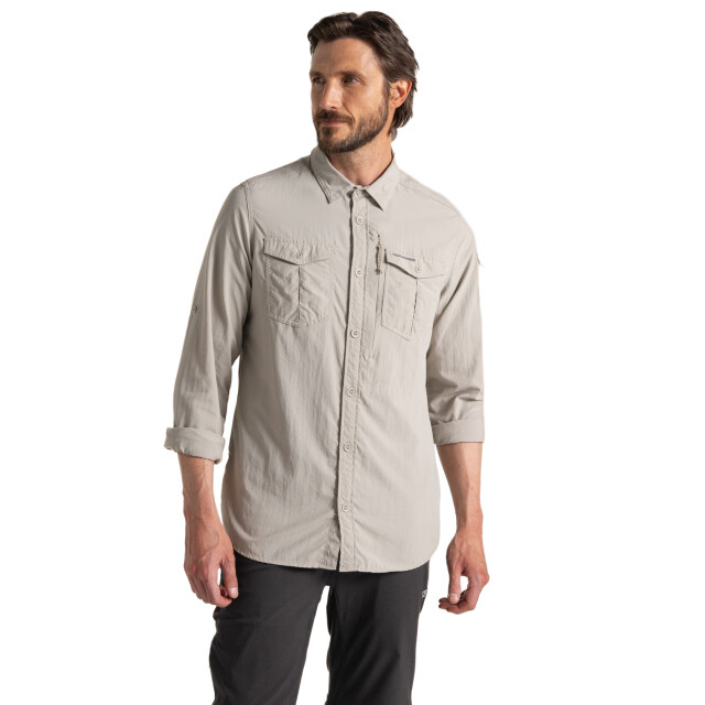 Craghoppers Heren adventure iii nosilife shirt met lange mouwen UTCG2173_parchment large