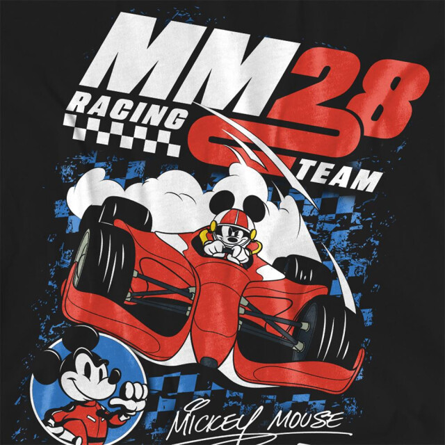 Disney Dames mickey mouse geruit racing t-shirt UTTV30473_black large