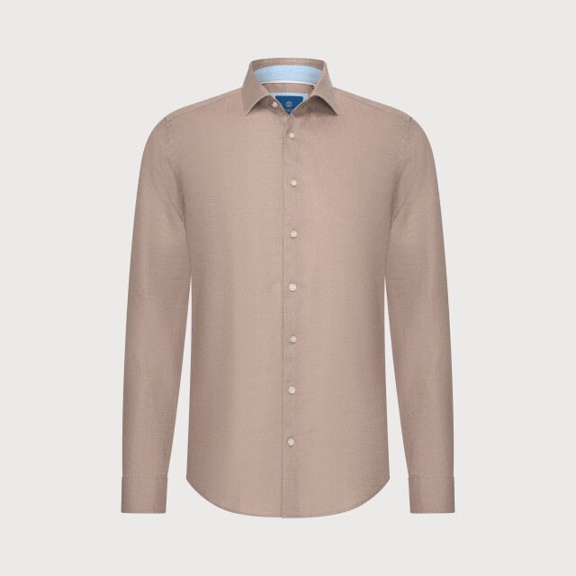 Blue Industry Het cotton linnen overhemd | 6107.61-TAUPE large