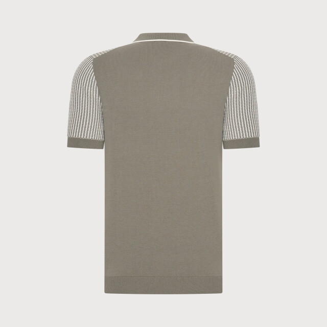 Blue Industry De gebreide print polo | KBIS26-M21 large