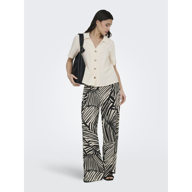 Jacqueline de Yong Jdydebbie new loose pant jrs dia ecru dessin 4109.08.0030 large