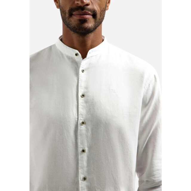 No Excess Shirt h linen granddad white 31470218SN-010 large