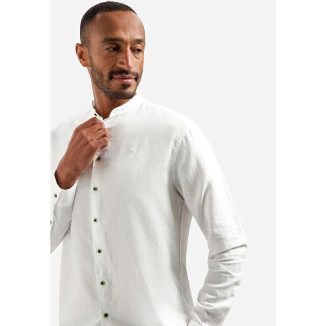 No Excess Shirt h linen granddad white 31470218SN-010 large