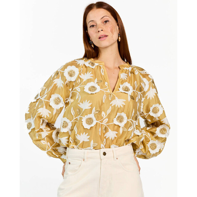 Aaiko Blouse lange mouw alanza 3d ten 518 Aaiko Blouse lange mouw ALANZA 3D TEN 518 large