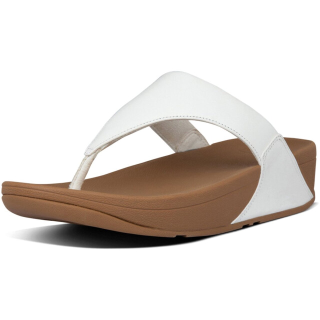 FitFlop Fitflop™ lulu leather teenslippers – leren comfort slippers (bestseller) FitFlop™ Lulu Leather Teenslippers – Wit Leren Comfort Slippers (Bestseller) large