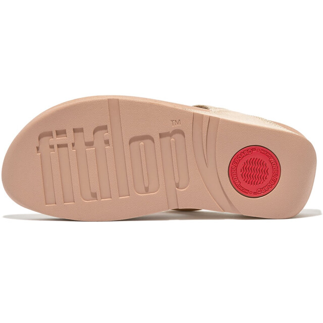 FitFlop Fitflop™ lulu leather teenslippers – wit leren comfort slippers FitFlop™ Lulu Leather Teenslippers – Platino Leren Comfort Slippers large