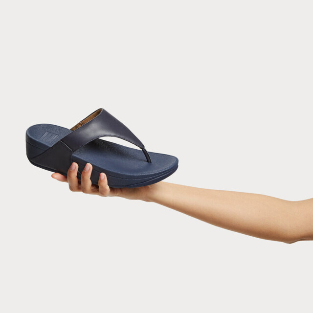 FitFlop Fitflop™ lulu leather teenslippers – wit leren comfort slippers FitFlop™ Lulu Leather Teenslippers – Blauw Leren Comfort Slippers large