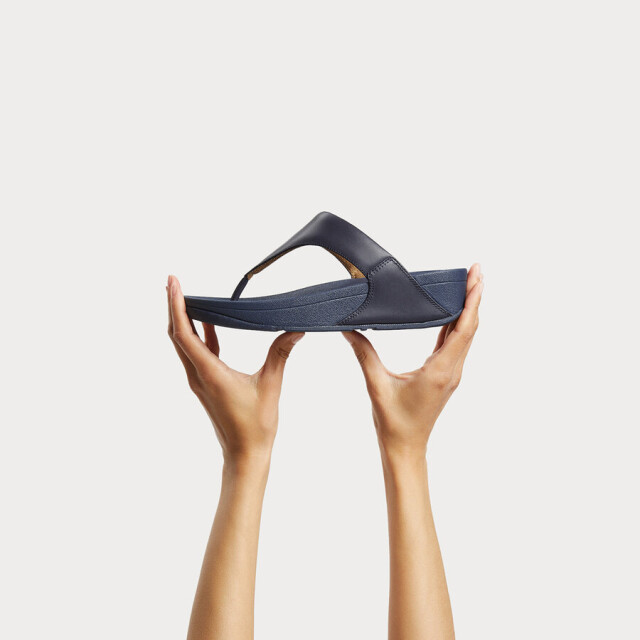 FitFlop Fitflop™ lulu leather teenslippers – wit leren comfort slippers FitFlop™ Lulu Leather Teenslippers – Blauw Leren Comfort Slippers large