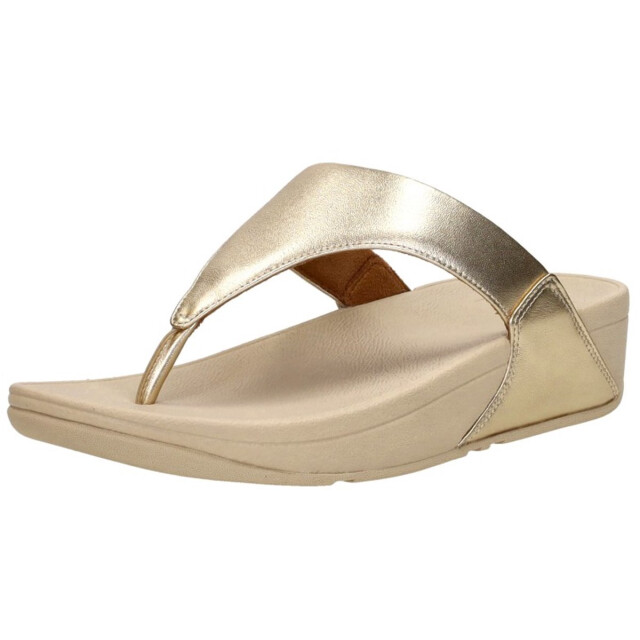 FitFlop Fitflop™ lulu leather teenslippers – wit leren comfort slippers FitFlop™ Lulu Leather Teenslippers – Platino Leren Comfort Slippers large