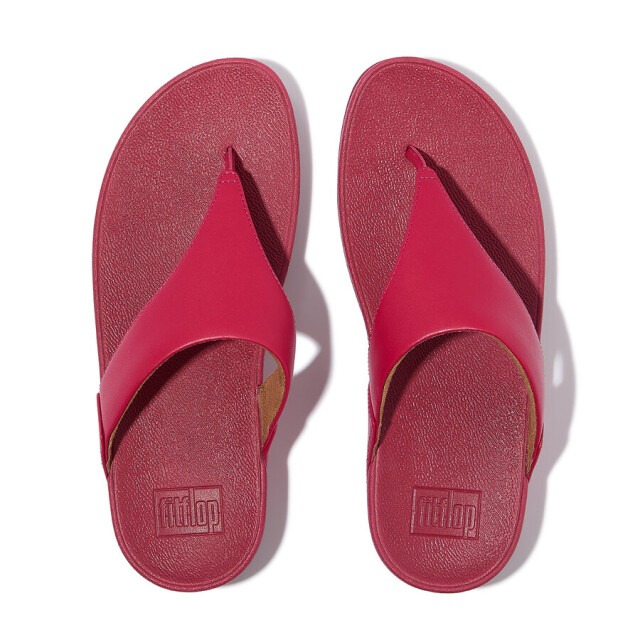 FitFlop Fitflop™ lulu leather teenslippers – wit leren comfort slippers FitFlop™ Lulu Leather Teenslippers – Rood Leren Comfort Slippers large