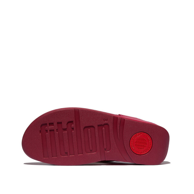 FitFlop Fitflop™ lulu leather teenslippers – wit leren comfort slippers FitFlop™ Lulu Leather Teenslippers – Rood Leren Comfort Slippers large