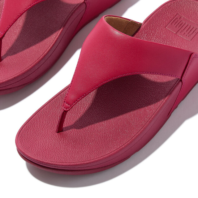 FitFlop Fitflop™ lulu leather teenslippers – wit leren comfort slippers FitFlop™ Lulu Leather Teenslippers – Rood Leren Comfort Slippers large