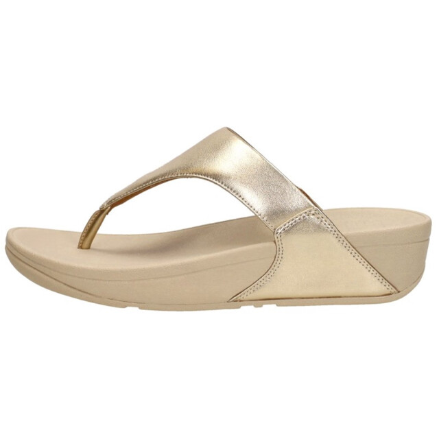 FitFlop Fitflop™ lulu leather teenslippers – wit leren comfort slippers FitFlop™ Lulu Leather Teenslippers – Platino Leren Comfort Slippers large