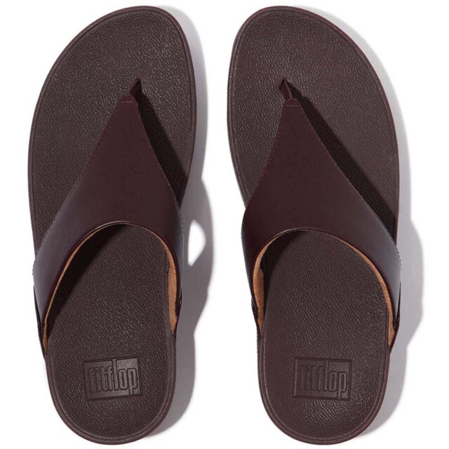 FitFlop Fitflop™ lulu leather teenslippers – wit leren comfort slippers FitFlop™ Lulu Leather Teenslippers – Bruin Leren Comfort Slippers large
