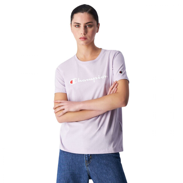 Champion Dames gebrandmerkt mouw t-shirt UTPP10471_violet large