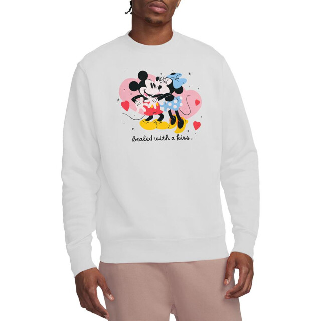 Disney Unisex volwassene verzegeld met een kus mickey & minnie mouse sweatshirt UTTV30510_white large