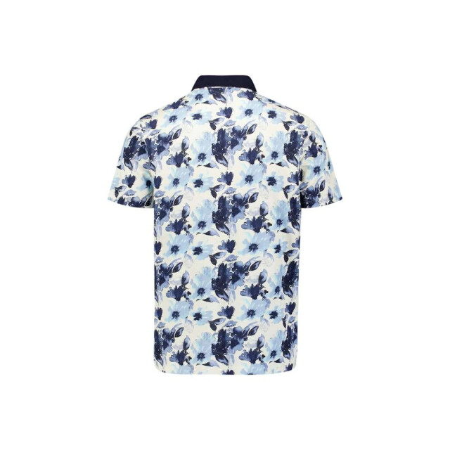 No Excess Polo short sleeve printed blue 31380314-030 large