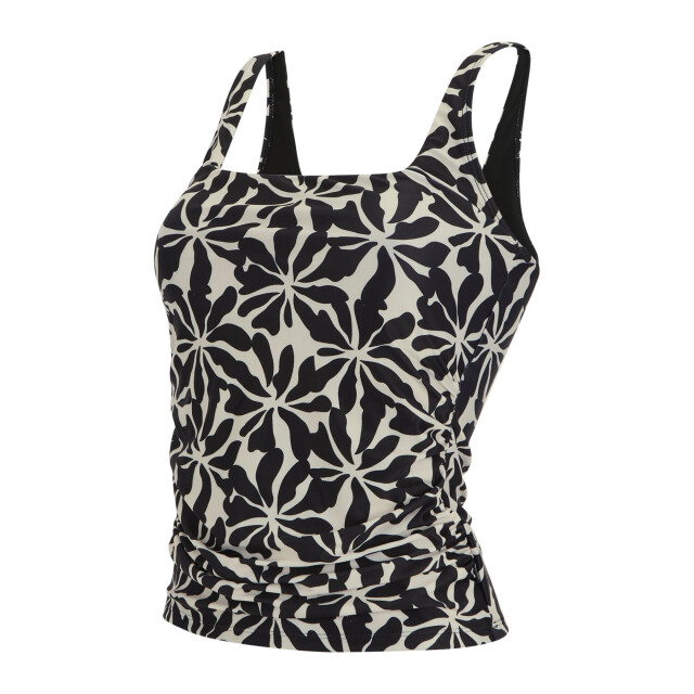 Regatta Dames loria abstract floral tankini top UTRG12908_blackwhite large