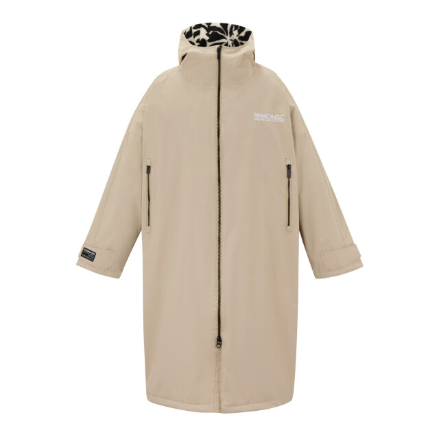 Regatta Waterdichte, abstracte, bloemige badjas voor volwassenen UTRG12899_whitepepper large