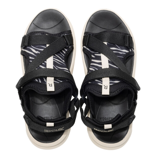 Regatta Dames lito zebraprint sandalen UTRG12906_blackwhite large