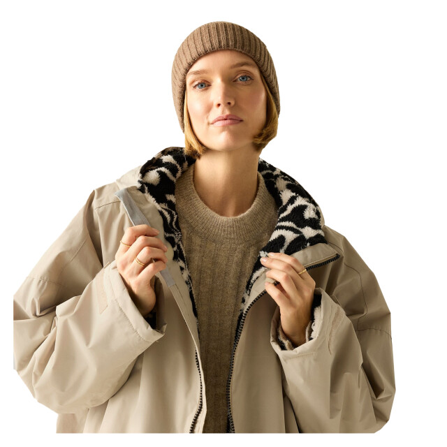 Regatta Waterdichte, abstracte, bloemige badjas voor volwassenen UTRG12899_whitepepper large