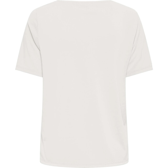 Only Onlfree s/s split v-neck top jrs cloud dancer 15368626-177922 large