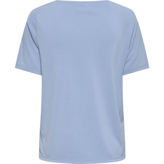 Only Onlfree s/s split v-neck top jrs soft chambray 15368626-299897 large