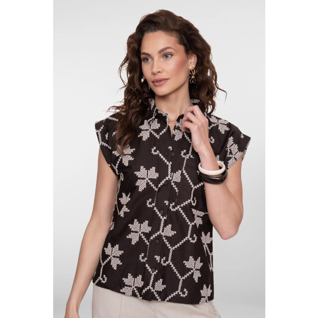 Geisha Blouse choco 63212-20-000750 large