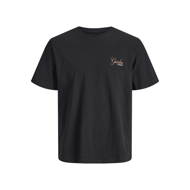 Jack & Jones Heren backprint t-shirt jjbali gebloemd 12288091-Black large