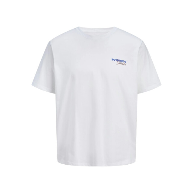 Jack & Jones Heren backprint t-shirt jjbali gebloemd 12288091-Bright White large