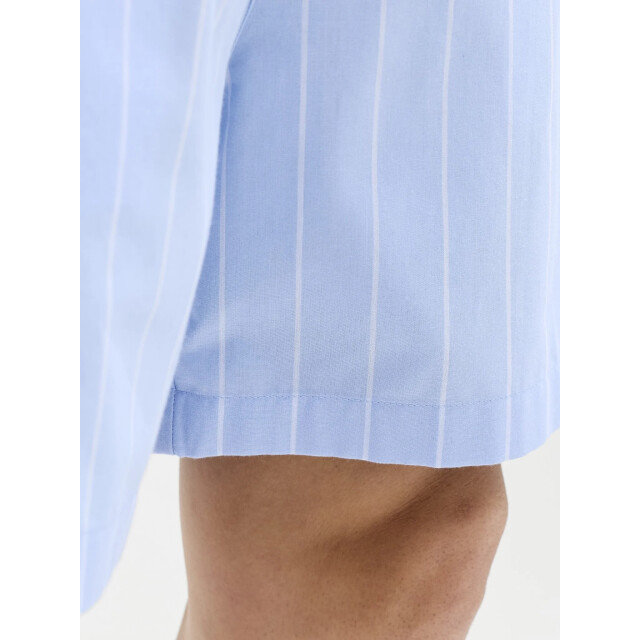 Jack & Jones Heren korte shortama pyjamaset jacflorence wit/lichtblauw 12290757-Chambray Blue large