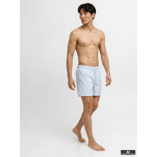 Jack & Jones Heren zwemshort jpstmaui tropic effen 12291385-Celestial Blue large