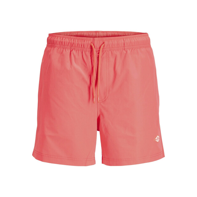 Jack & Jones Heren zwemshorts jpstmaui tropic 2-pack effen hot coral/blauw 12302145-Hot Coral DELFT large