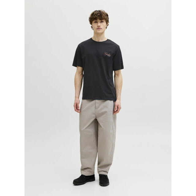 Jack & Jones Heren backprint t-shirt jjbali gebloemd 12288091-Black large