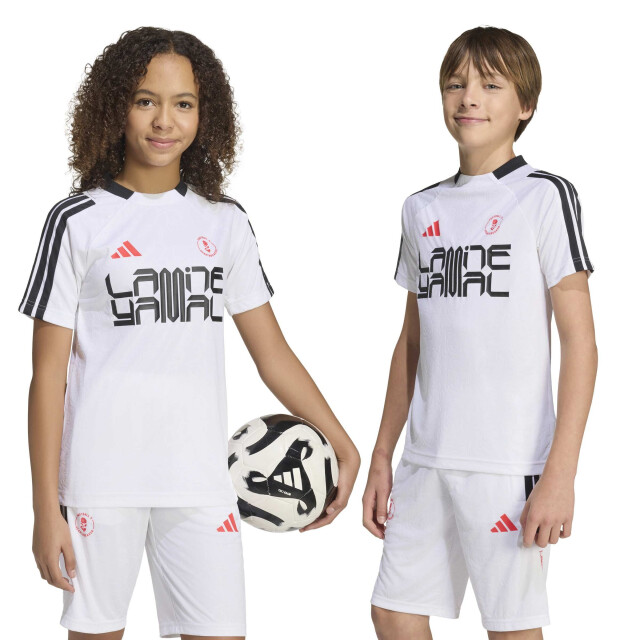 Adidas ly hot tee y t-shirt voetbal train km jonge - 073618_100-140 large