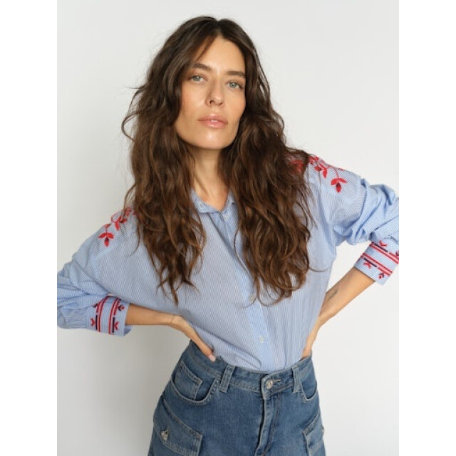 Mos Mosh 178550 835 mosmosh mmosmo stripey shirt brunnera blue 178550 835 large