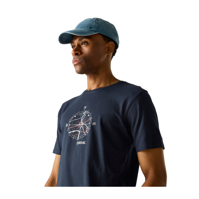 Regatta Heren cline ix kompas t-shirt UTRG12456_navy large